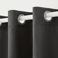 thumbnail image 3 of TOWN & COUNTRY BASICS Cabana Solid Heavyweight Indoor Outdoor Curtains, Light Filtering Opacity with Grommet Top, Water Repellent, 2-Pack Set, 54"x108", Charcoal, 3 of 10