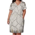 thumbnail image 3 of Abstract Marble Design Loose Pocket Dress Dresses Summer Summer Dresses for Women, 3 of 9