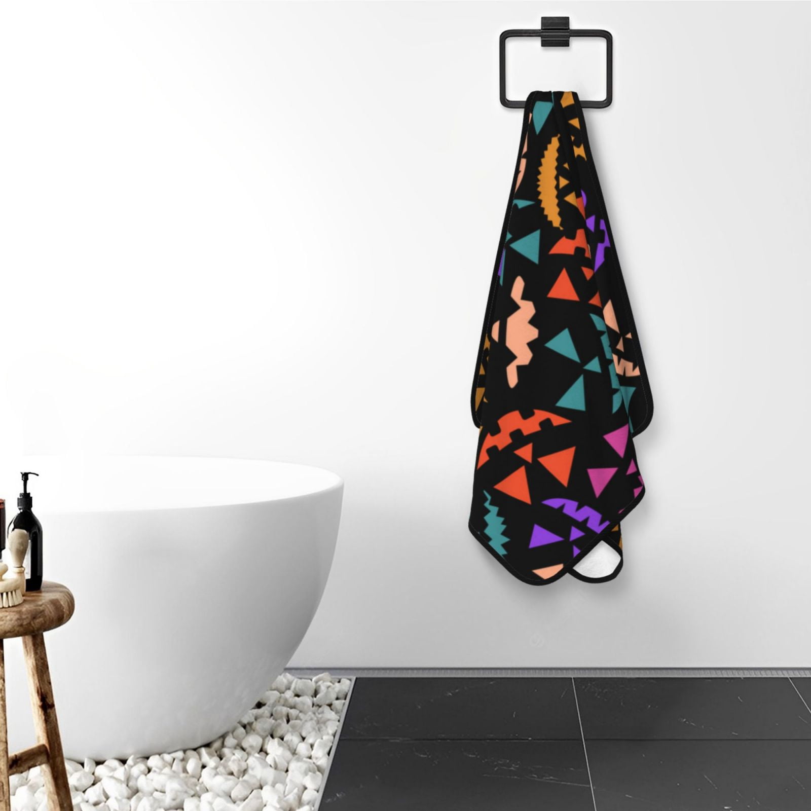 Cotton Bath Towels for Bathroom - Colorful Pumpkin Faces Microfiber Quick Dry Towels for Body Bath Sheets, Personalized Beach Towel, Soft Shower Towels for Travel Home Beach 27*55in