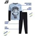 thumbnail image 2 of Pro Athlete Boys Pants Set - 2 Piece Performance Graphic Tees and Tricot Jogger Sweatpants (8-16), 2 of 2