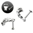 thumbnail image 3 of Piercing para labios Zulema Skeleton Skull de acero inoxidable, 3 of 8