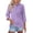 Light Purple, variant on Women's Solid Color Polo Shirts 3/4 Sleeve Button Down Collared Shirts with Pocket Business Casual Work Tops Athletic Tennis Golf Shirt 3 Buttons Spring & Autumn Work Basic Blouse Blue L