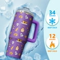 thumbnail image 4 of Halloween Tumbler, Witch Ghost Cup 30oz with Handle and Straw, Insulated Travel Coffee Mug Gift, 4 of 5