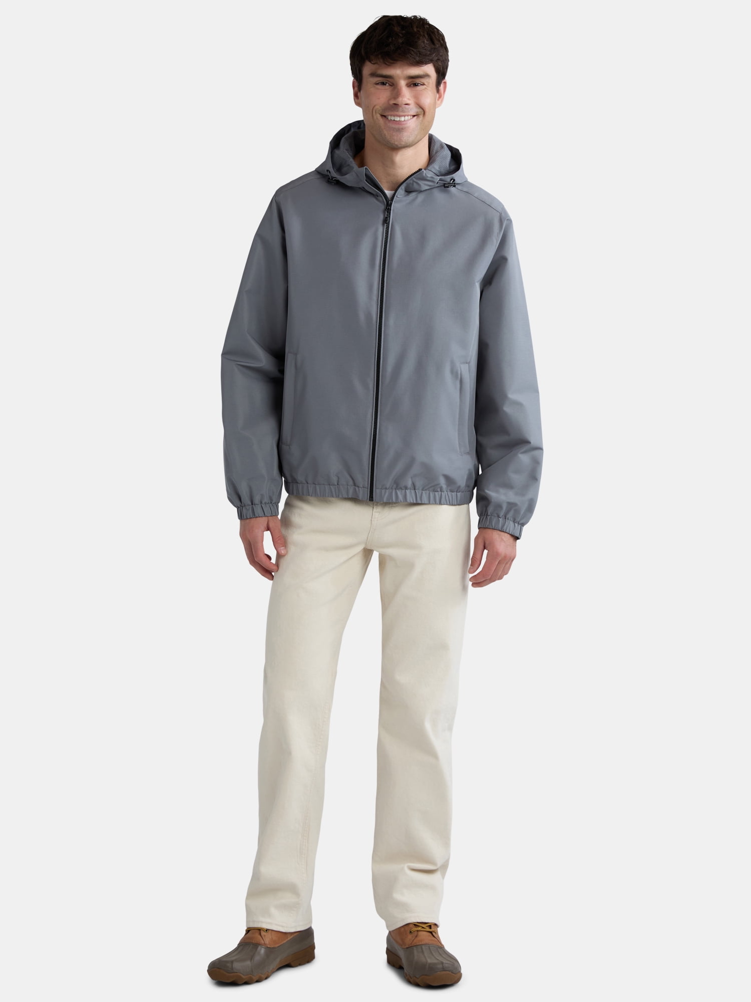 Ozark Trail Men's & Big Men's Hooded Rain Jacket, Sizes S