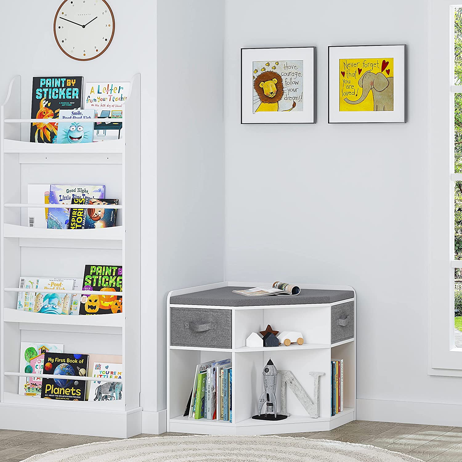Childrens 2024 corner bookshelf