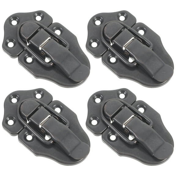 BERTDOMD 4-Pack Small Jewelry Boxes with Metal Hinge, Latch Locks, Clasps, and Buckles for Crafting and Repair Accessories