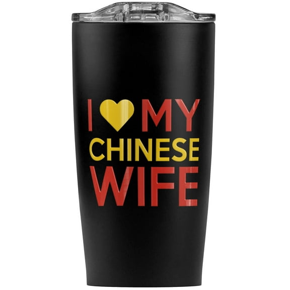 I Love My Chinese Wife Stainless Steel 20 oz Travel Tumbler, Vacuum Insulated & Double Wall with Leakproof Sliding Lid | Great for Coffee/Hot Drinks and Cold Beverages