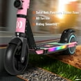 thumbnail image 4 of SIMATE Electric Scooter for Kids Ages 6-14, Kick Scooter with LED Display & Colorful Lights, Dual Braking System & Foldable,130W Powerful Motor,Top 8.7mph & 5 Miles, 4 of 8