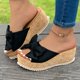 thumbnail image 2 of WILLBEST Sandalias Deportivas Sandalias De Plataforma Tacones De Cuña Moda Para Mujer Zapatillas Nuevas Use Una Plataforma Inferior Lazo, 2 of 7