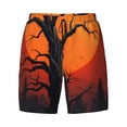 thumbnail image 4 of Lsque Mens Swim Trunks Yellow Castle Sunset Tree Pattern - Bathing Suit Compression Liner - Beach Swim Shorts Swimwear - (S-3XL) - Stretch Quick Dry -3X-Large, 4 of 9