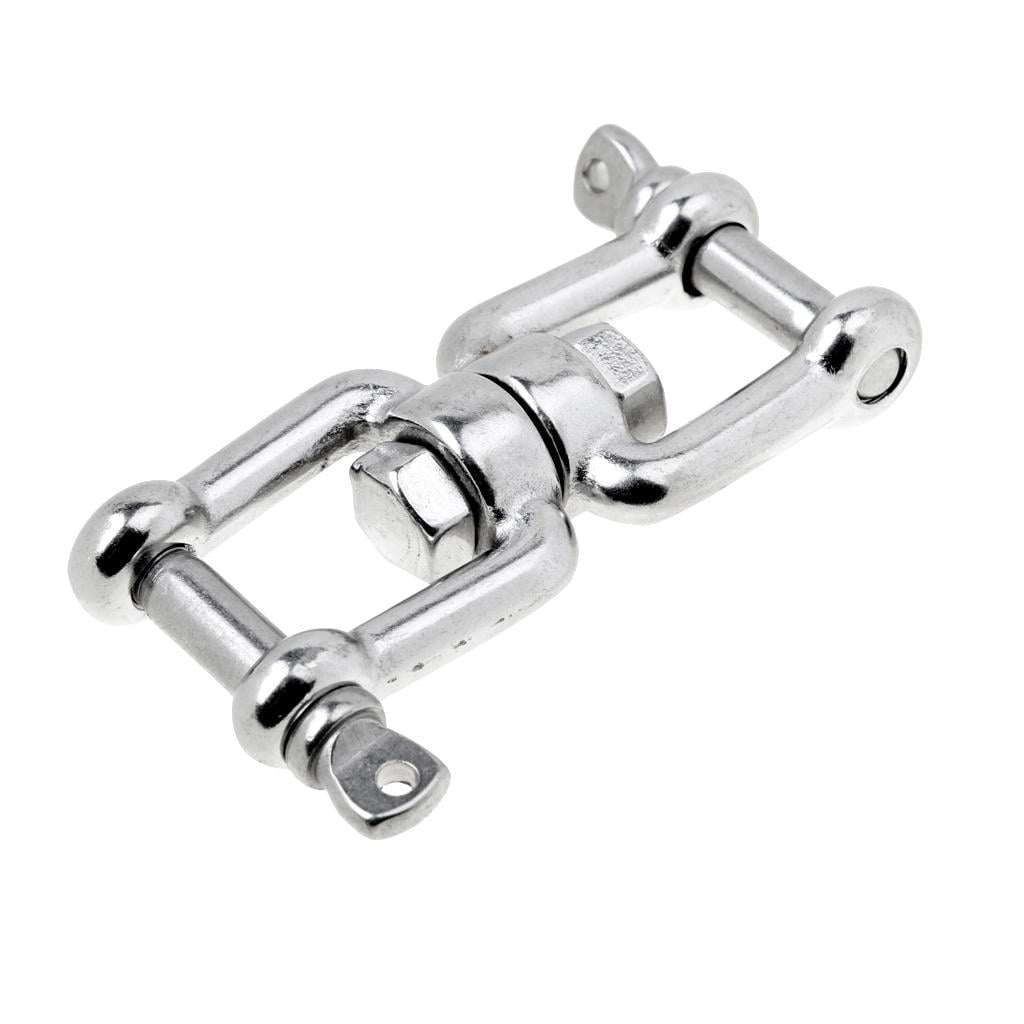 304 Stainless Steel Anchor Chain Connector Swivel Double Shackle M6 2packs 