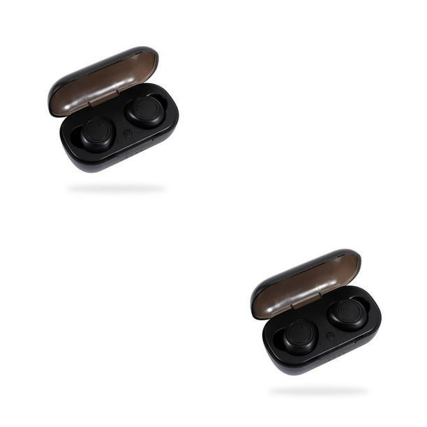 Tholdsy Auriculares Auriculares con cancelación de ruido de baja latencia recargables compatibles con Bluetooth con micrófono Auriculares manos libres Negro 2piezas