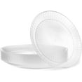 thumbnail image 2 of TRHOO-30 Pack Crystal Like Clear Disposable 9 inch Plastic Plates Dinner Dishes Plates for Special Occasions Parties, 2 of 3
