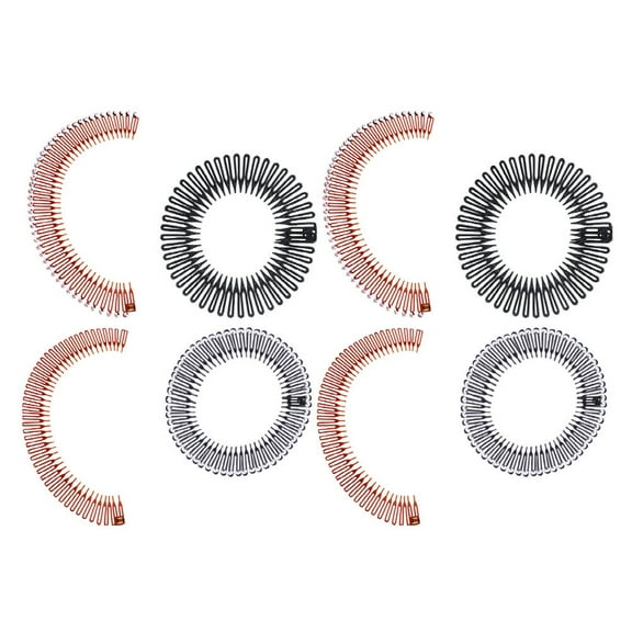 UNOMOR 8pcs Flexible Hair Combs Teeth Headbands For Stylish Hairdos Includes With Rhinestones For Women Teens
