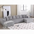 thumbnail image 2 of Modern U-shaped Corduroy Sectional Sofa 133.45'' for Living Room, 2 of 18