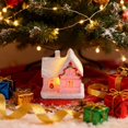 thumbnail image 2 of Christmas Decorations - Christmas Resin House Ornaments, Cottage Town Tiny Figurine with Led Light,Winter Village Ornament for Party Home Decor Christmas Ornaments Gifts(G), 2 of 6