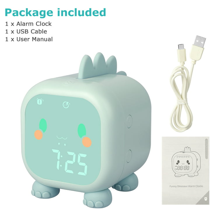 Kids Alarm Clock With Night Light Ringtones Blue Dinosaur Digital Alarm  Clock For Kids,Touch Control And Rechargeable Sleep Trainer Clock For Boys  Girls Bedroom | Alarm Clock For Kids, Digital Alarm Clock