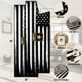 thumbnail image 3 of Ottomanson US ARMY USA Flag Machine Washable Non-Slip Rubberback 2x5 Runner Rug, 20"x 59", Black/White, 3 of 8