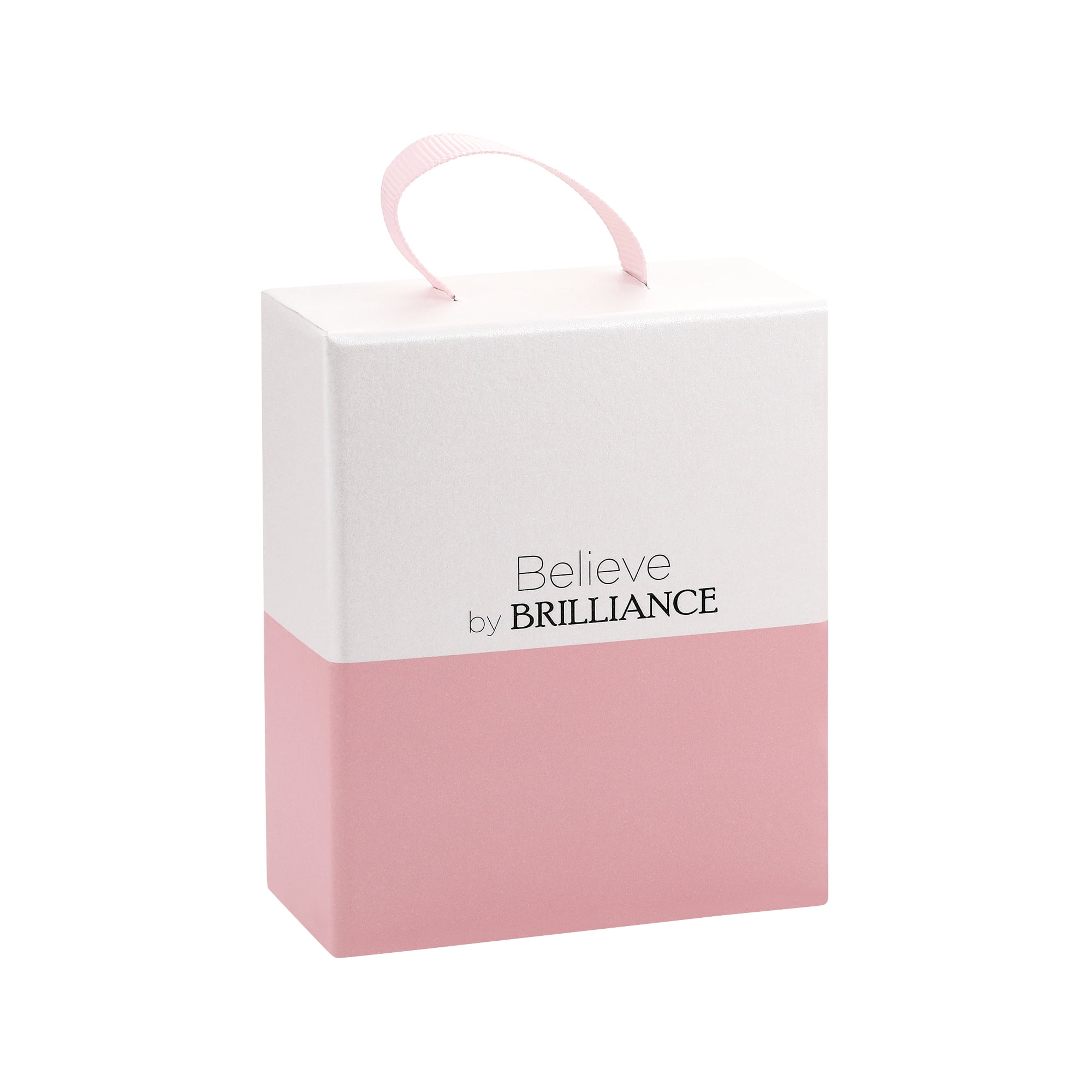 Believe by Brilliance Women's Initial C Slider Layered Necklace and Stud Set, 16+2"/18+2"