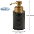 thumbnail image 6 of Foam Soap Dispenser with Refined and Vintage Emboss, Ceramic Hand Soap Dispenser for Bathroom (Black), 6 of 6