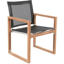 Meridian Furniture Tulum Black Water Resisting Outdoor Dining Arm Chair