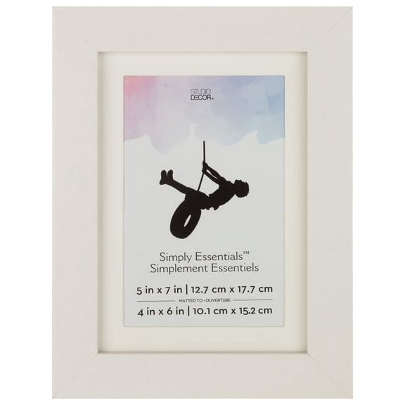 Studio Decor White 4" x 6" Frame with Mat, Simply Essentials, 12 Pack