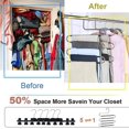 thumbnail image 2 of Stainless Steel Space-saving Clothes Hangers 5 Trouser Hangers, Multiple Space-saving Trouser Hangers, Non-slip Metal Trouser Rack, Closet Organizer, 2 of 3