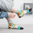 thumbnail image 4 of Salouo Cute Dog In Bath Pattern Unisex Middle Tube Socks,Middle-Finger Knee High Socks Over The Calf Tube Stocking Crew Stockings for Women and Men Tube Socks, 4 of 8