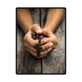 thumbnail image 1 of RYLABLUE Person Praying Fleece Blanket Bedroom Wrap Throw 58x80 inches, 1 of 2