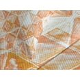 thumbnail image 4 of Ambesonne Coral Quilted Bedspread Set 3 Pcs, Triangular Grid Art, King Size, Coral Orange White, 4 of 5