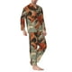 thumbnail image 2 of Balery Gigantic Skull In Clouds Pijama para Hombre de Dos Piezas con Manga Larga, Conjunto de Dormir y Descanso Suave con Bolsillos-X-Large, 2 of 7