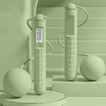 JingChun Digital Jump Rope with Calorie Counter, Weighted Jumping Rope with Large Cordless Jump Ball and Adjustable Rope for Women Fitness Indoor and Outdoor