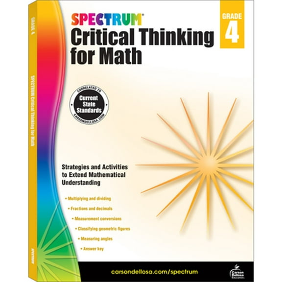 Pre-Owned Spectrum Critical Thinking for Math, Grade 4: Volume 46 (Paperback) 1483835510 9781483835518