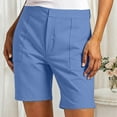 thumbnail image 4 of Bermuda Shorts for Women Trendy 2025 Casual Summer High Waisted Chino Shorts Straight Leg Hiking Vacation Outfits, 4 of 7