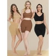 thumbnail image 2 of 3 Pack Slip Shorts for Women Under Dress,Comfortable Smooth Yoga Shorts,Workout Biker Shorts, 2 of 5