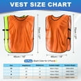 thumbnail image 2 of Uxcell Soccer Pinnies Training Vest 27 x 18 Inch Team Practice Pinnies Jersey Orange/Fluorescent Green 6 Pack, 2 of 7