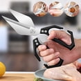 thumbnail image 3 of Seattleget Multifunctional Kitchen Shears Interactk Kitchen Scissors for Japanese Cooking Shearss for Chicken and Turkey Kitchen Knife Setchef Knife Paring Knife Utility Knife Stainless Steel Knife C, 3 of 5