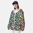 thumbnail image 3 of Kdxio Colorful Easter Eggs1 Print Women Men Sun Protection UPF 50+ Jackets Zip Up Long Sleeve Hoodie Hiking Lightweight with Pockets, 3 of 7