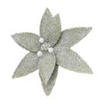 thumbnail image 7 of Christmas Glitter Flowers, Artificial Poinsettia Flower Ornament, Shining Christmas Tree Decorations, Holiday Floral Decor for Wreath Garland Wedding Party Xmas Home Decoration,Light Gray, 7 of 7