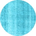 thumbnail image 1 of Ahgly Company Indoor Round Persian Light Blue Traditional Area Rugs, 6' Round, 1 of 4