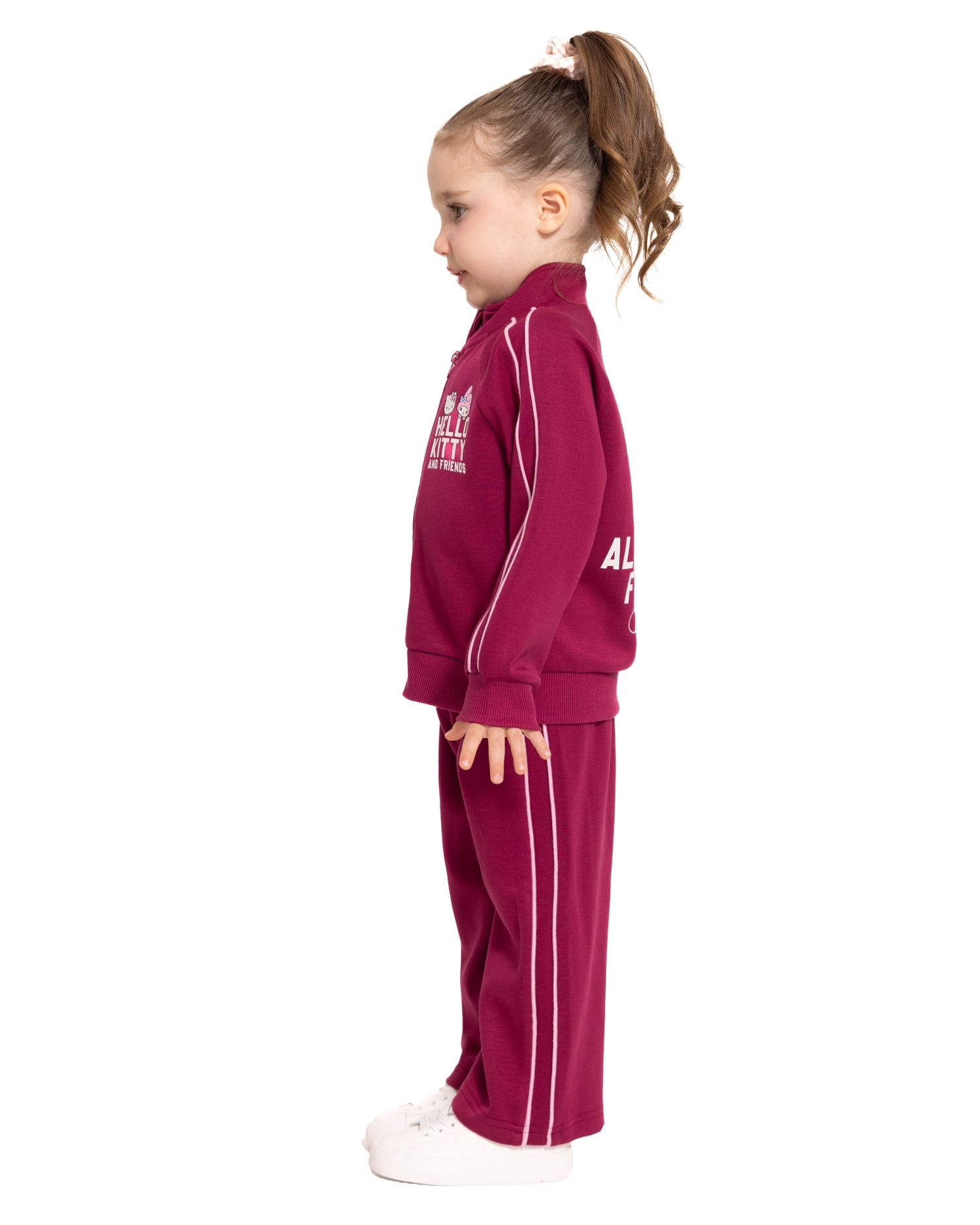 Hello Kitty Toddler Girls Full-Zip Tracksuit Jacket and Pants Set, 2 Piece, Sizes 12M-5T