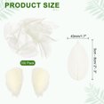 thumbnail image 2 of 100 Pcs White Skeleton Leaves, 2"- 3" Rubber Tree Scrapbooking Dried Pressed Leaves Vein for Photo Albums Crafts, 2 of 7
