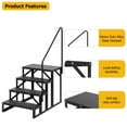 thumbnail image 3 of 2 Step RV Stairs, RV Steps with Handrail & Anti-Slip Panel - 660lb Capacity Portable Alloy Steel Ladder for Easy Access to RVs, Hot Tubs, and Travel Trailers, 3 of 9