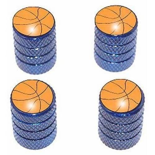 Basketball NBA Tire Rim Wheel Aluminum Valve Stem Caps, Multiple Colors