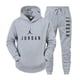 thumbnail image 1 of Conjunto deportivo de dos piezas para hombre con estampado jacquard: sudadera con capucha y pantalón deportivo., 1 of 5