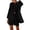 Black, variant on Jamicy Two Piece Sets for Women Summer Loungewear Long Sleeve with Shorts Solid Color Tracksuit for Women