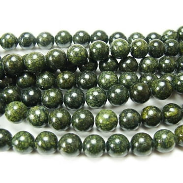 6mm Dark Russian Jade Round Beads Genuine Gemstone Natural Jewelry Making