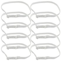 PBPBOX 10Pcs White Elastic Bow Tie Adjustable Band Comfortable Strap for Bow Tie Fastener