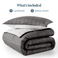 thumbnail image 5 of Bare Home Down Alternative Comforter Set - 2-Pieces - All Seasons - Twin/Twin-XL, Grid - Gray/White, 5 of 6