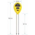 thumbnail image 1 of 3 in 1 Soil Tester Water PH Moisture Light test meter; Test Meter Kit for Garden Plant Flower Electronic Hygrometer, Yellow, 1 of 8